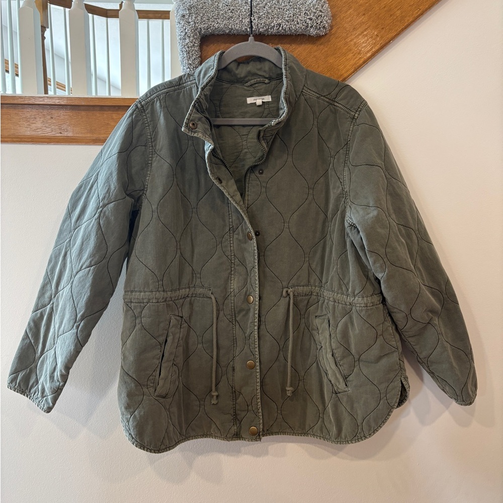 Maurice’s Plus Size Green Quilted Cinched Waist Lightweight Jacket - Women’s 2X